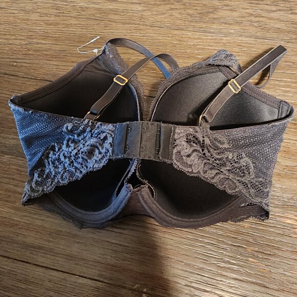 Natori Feathers Contour Underwire Plunge Black 34DDD - Picture 6 of 11